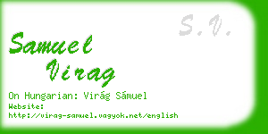 samuel virag business card