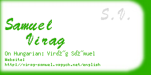 samuel virag business card